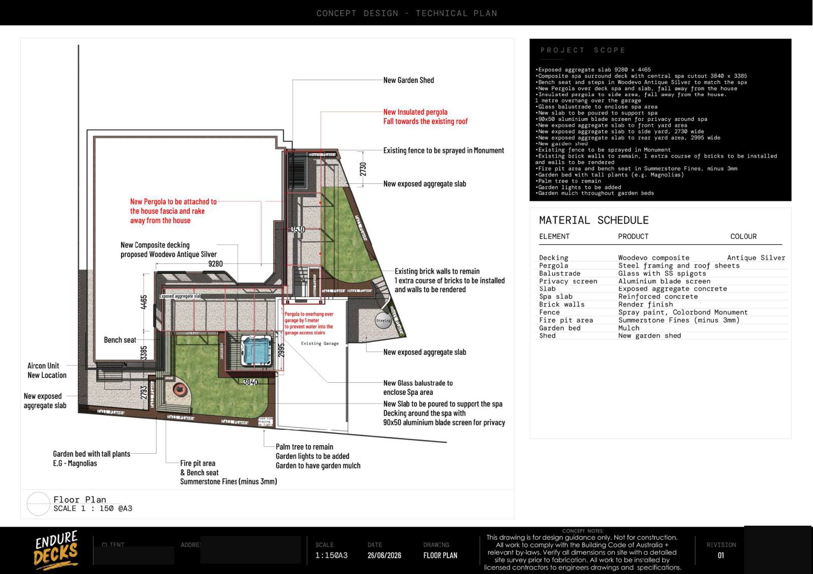 Willetton concept design — Technical plan